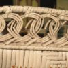 Italian white wicker armchair