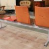 3 seats bench with metal table