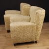 Pair of Borsani design armchairs in damask velvet