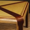 Italian design table in mahogany, maple and painted wood Italian design table in mahogany, maple and painted wood