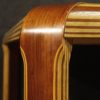 Italian design table in mahogany, maple and painted wood Italian design table in mahogany, maple and painted wood