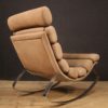 Italian design rocking armchair in leather