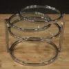 Italian design coffee table in metal and glass