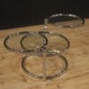 Italian design coffee table in metal and glass