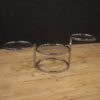 Italian design coffee table in metal and glass
