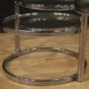 Italian design coffee table in metal and glass