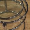 Italian design coffee table in metal and glass