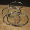 Italian design coffee table in metal and glass