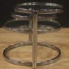 Italian design coffee table in metal and glass