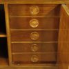 Italian inlaid sideboard in walnut, maple and mahogany