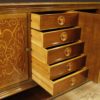 Italian inlaid sideboard in walnut, maple and mahogany