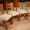 Group of 4 North European rustic chairs