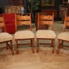 Group of 4 North European rustic chairs