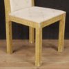 8 lacquered and painted Italian chairs