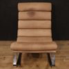 Italian design rocking armchair in leather