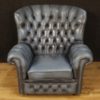 English leather armchair