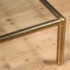 Italian design coffee table in golden brass