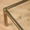 Italian design coffee table in golden brass