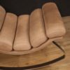 Italian design rocking armchair in leather