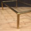 Italian design coffee table in golden brass