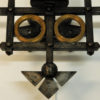 Brutalist pair of vintage iron wall lamps by Karl B. Bilgrei 1970s, Norway