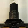 Brutalist pair of vintage iron wall lamps by Karl B. Bilgrei 1970s, Norway