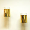 Vintage pair of opalineglass & brass Falkenberg wall lamps, Sweden 1960s Vintage pair of opalineglass & brass Falkenberg wall lamps, Sweden 1960s