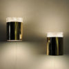 Vintage pair of relieffglass & brass Falkenberg wall lamps, Sweden 1960s Vintage pair of relieffglass & brass Falkenberg wall lamps, Sweden 1960s