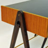 Pair of midcentury Teak and Glas top night tables -Sweden 1960`s