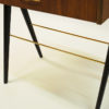 Pair of midcentury Teak and Glas top night tables -Sweden 1960`s