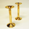 Large and heavy brass candleholder pair by Lars Holmström 1960s, Sweden