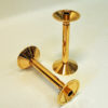Large and heavy brass candleholder pair by Lars Holmström 1960s, Sweden