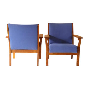 Club armchairs, Designer - Hans. J. Wegner, Denmark, 1960s.