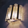 Mid-Century Wall Sconces Murano Glass Tubes & Brass by Kaiser Lighting, Germany, 1960s, Set of 2