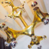 1970s Germany Cosack Organic Golden Space Age Foyer Lighting Object