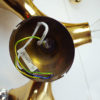 1970s Germany Cosack Organic Golden Space Age Wall Sconces, Set of 2