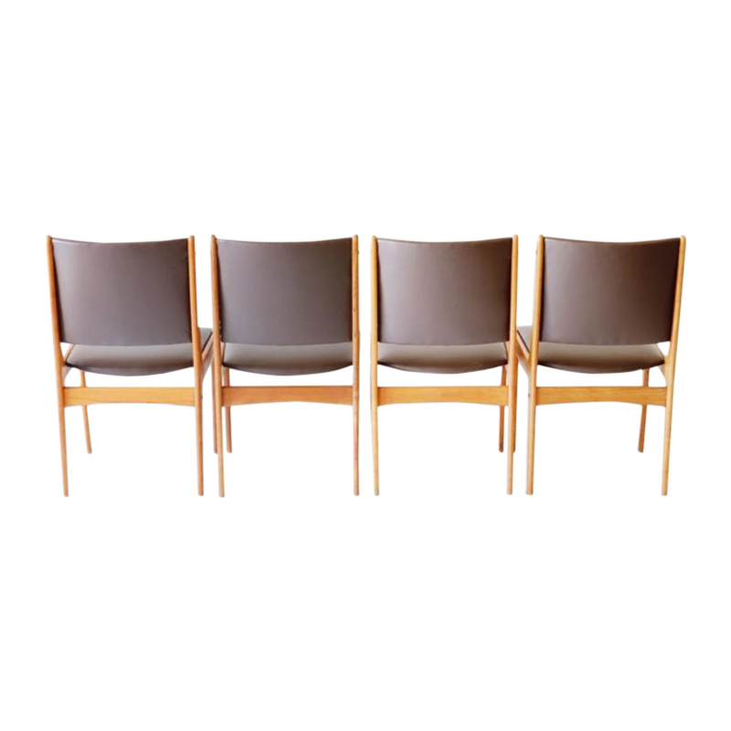 Set of 4 chairs by Johannes Andersen, Denmark, 1960s.
