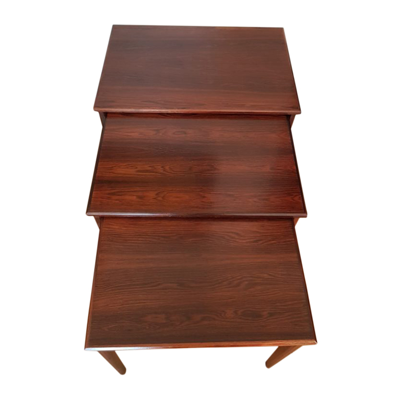 Nested coffee table in rosewood