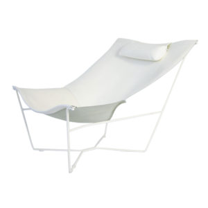 David Weeks for Habitat Semana White Leather Sling Chair