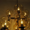 Big Vintage Ceiling Lamp of brass and glass 1960`s - Scandinavia