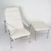 A 1935 Gabriele Mucchi Design For Zanotta, Genni Reclining Lounge Chair & Ottoman Footstool A 1935 Gabriele Mucchi Design For Zanotta, Genni Reclining Lounge Chair & Ottoman Footstool