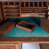 Edwardian oak twin pedestal roll top desk Edwardian oak twin pedestal roll top desk