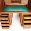 Edwardian oak twin pedestal roll top desk Edwardian oak twin pedestal roll top desk