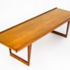 Dansk Design Denmark Peter Lovig Nielsen, Elegant Solid Teak Sled Legs Coffee Table