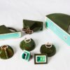 Salins France Art Deco Revival Modernist Memphis Era Ceramic Tea Set