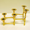Scandinavian adjustable Brass Candlestick Holder 6 candles, 1970s
