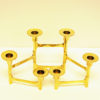 Scandinavian adjustable Brass Candlestick Holder 6 candles, 1970s
