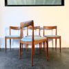 Arne Vodder for Vamø, mid century dining chairs.