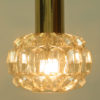 1 Of 2 German Brass & Glass Pendant Lamps by Helena Tynell for Glashütte Limburg, 1960