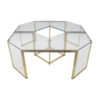 Lovely Set of 4 Brass Modular Side Tables, France 1960s Lovely Set of 4 Brass Modular Side Tables, France 1960s